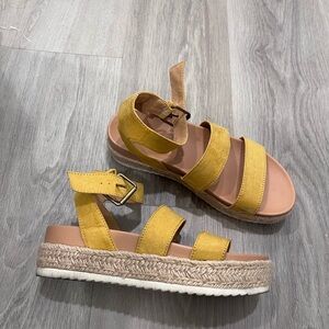 Yellow Espadrille Sandals